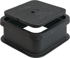 Surface box for Hawle-Combi DN 80 - 150 adjustable with rubber pad with 4-point