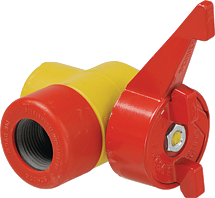 Corner ball valve Firesafe handle with separation point IG 1" gas