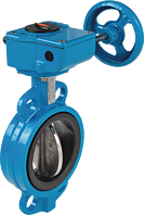 Butterfly valve AW DN 40 PN 10/16 with gearbox