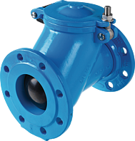 Ball check valve with loose flanges tension strength DN 80 green