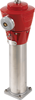 Idrante - parte superiore H4 INOX rosso rubino RAL 3003