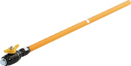 Ausblase-Kugelhahn mit PE-Rohr SAPEV 1" PE d 32 mm